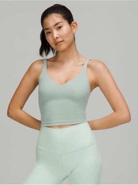 Lululemon Align Tank Top in Silver Blue Size 6 Cropped Crop Athletic Tank Top
